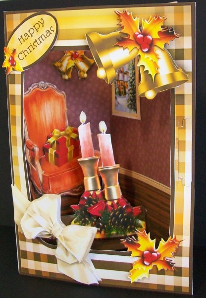 3D Corner Card Kit - the Christmas Chair by Rae Trees