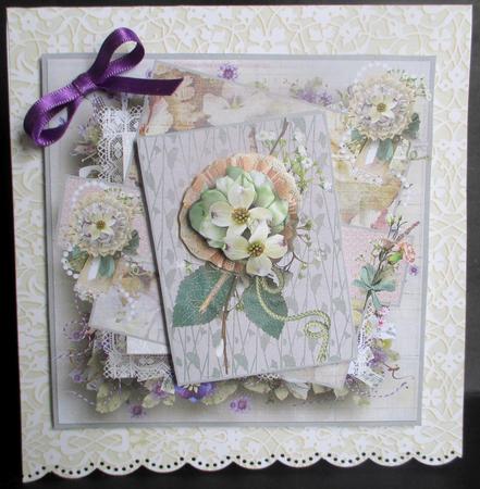 Selection of Vintage Flowers Card with Decoupage by Rae Trees