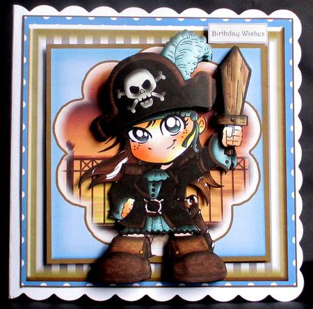 Li'l Pirate Card Front Kit by Rae Trees