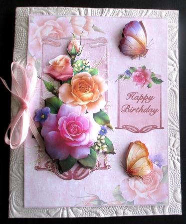 Spring Roses with Butterflies Mini Kit by Rae Trees