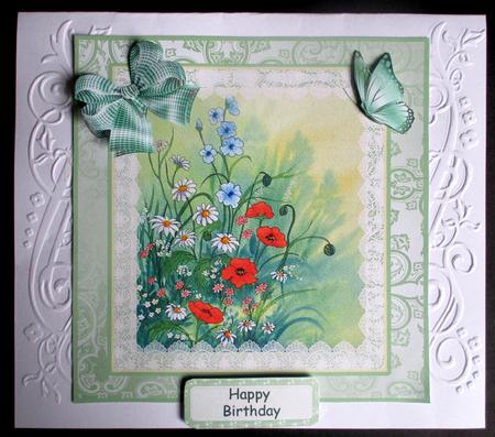 8x8 Poppies in the Cornfield with Sentiments by Rae Trees