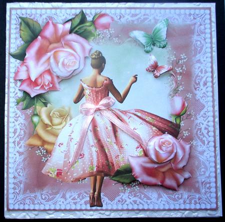 Pink Roses and Petticoats Topper by Rae Trees
