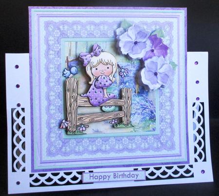Off for a Walk 8x8 Mini Kit & Decoupage Female Birthday by Rae Trees
