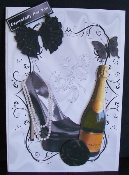 Black Shoe with Pearls, and Black Rose by Rae Trees
