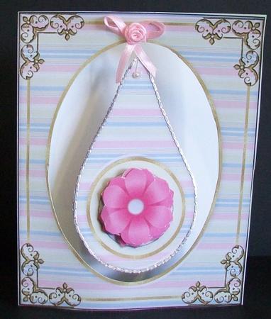 Hanging Tear Drop Card - Stripes by Rae Trees