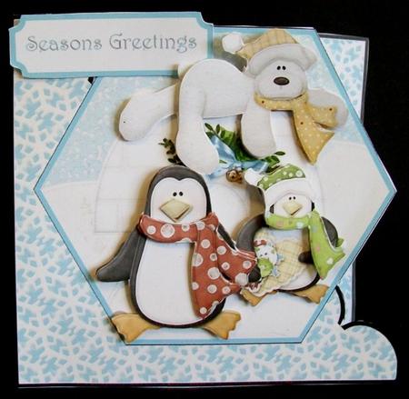 Polar Bear and Friends Rocker Card by Rae Trees