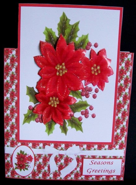 Seasons Greetings Poinsettia by Rae Trees