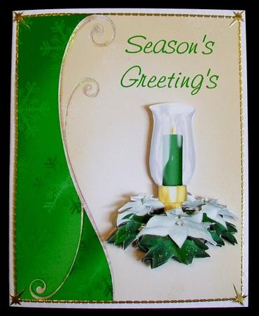 Green Christmas Candle Step by Step by Rae Trees