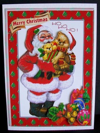 Ho! Ho! Ho! Father Christmas A4 Topper by Rae Trees