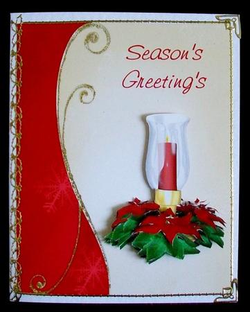 Red Christmas Candle Step by Step by Rae Trees