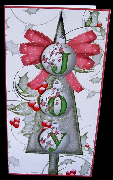 Christmas Joy folded card by Rae Trees