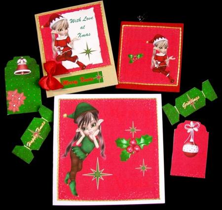 Xmas Toppers and Tags by Rae Trees