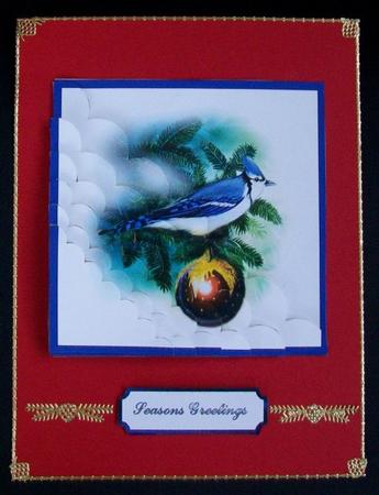 Christmas Bluebird by Rae Trees