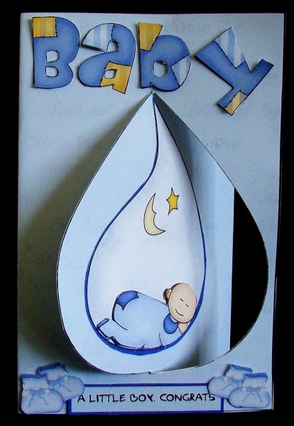 K Card New Baby Boy Sheet 2 by Rae Trees