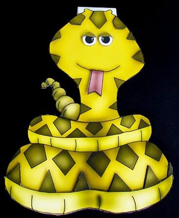 Rattlesnake Get Well Flip-up Card by Rae Trees