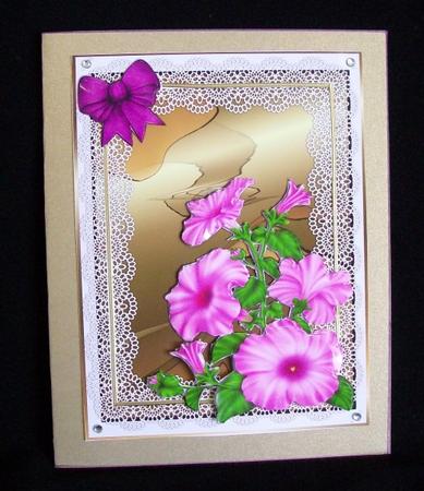 Summer Flowers on Gold and Lace by Rae Trees