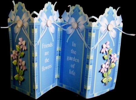 Friends and Flowers Four Fold by Rae Trees