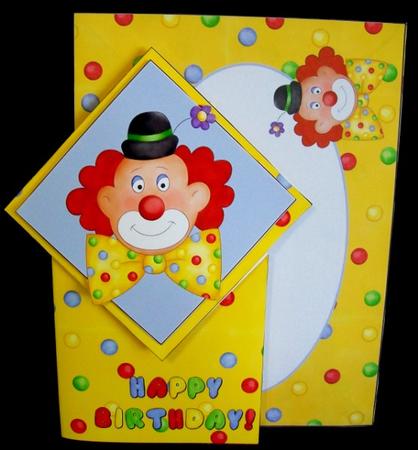 Spotted Clown Stubby Diamond Top Card Kit by Rae Trees