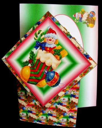Toys in Stocking Stubby Diamond Card Kit by Rae Trees