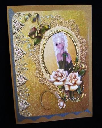 A4 Elegant Framed Lady by Rae Trees