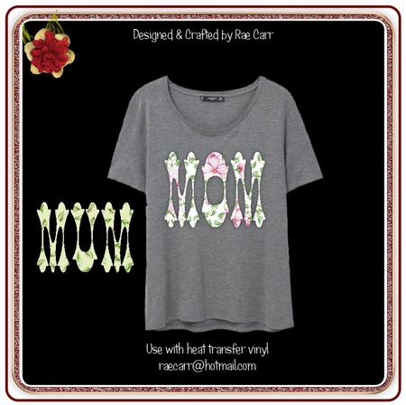 049 Mom or Mum Word Card by RAE CARR
