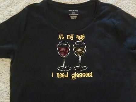 Vinyl and Rhinestone Template  At My Age  by RAE CARR