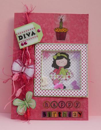 Le Chic Girl Shaker Card by Raelene Power