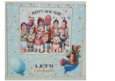 Happy New Year Drop Flap Card &Toppers by Rayleen Bailey