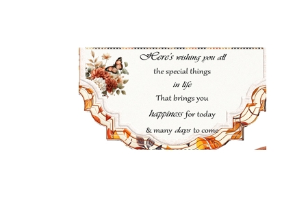 Autumn Blessings 1 Shaped Easel by Rayleen Bailey
