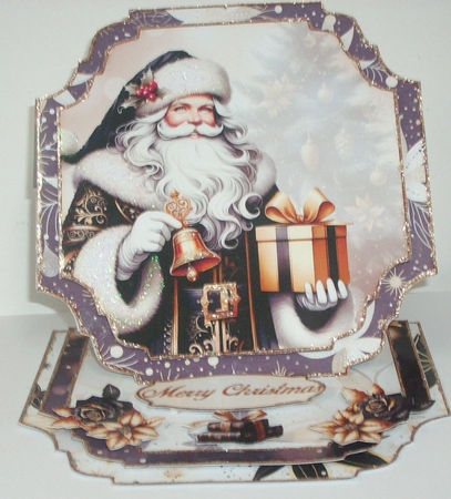 Black & Gold Christmas Shaped Easel Card Kit 2 by Rayleen Bailey