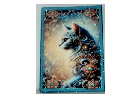 A4 - Bleu Cat  by Rayleen Bailey