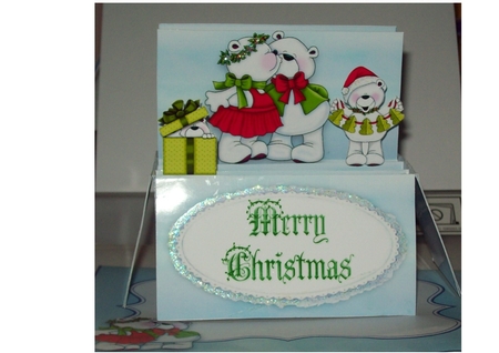 Christmas Bear Hugs - Pop-up Box Card & Envelope by Rayleen Bailey