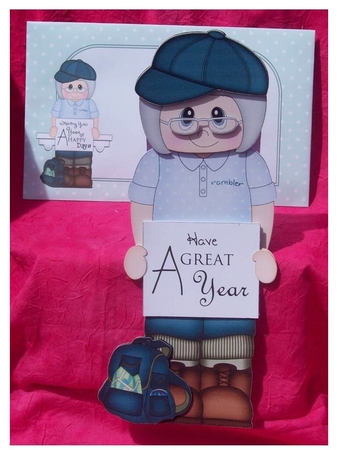 3D On the Shelf Everlasting Calendar Kit - Little Rambler Old Lady Gertrude by Rayleen Bailey