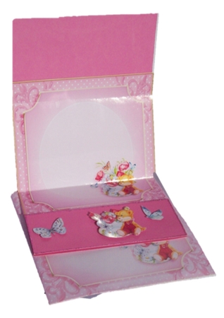 Teddy Tea Cup Card Front Kit. 4 by Rayleen Bailey