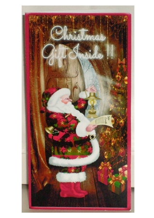 Santas Gift Inside  Voucher/Money/Gift Wallet/Pocket Envelope by Rayleen Bailey