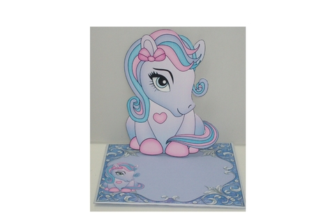3D Shaped Card Mini Kit - Cute Little Pony Amethyst by Rayleen Bailey