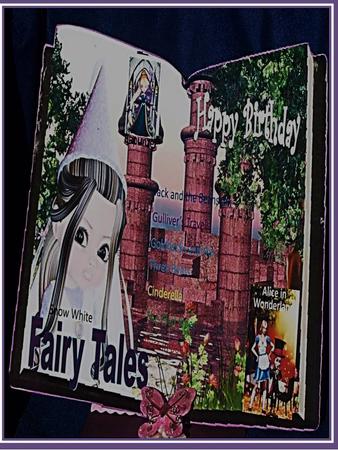 Once Upon a Time Storybook A4 Card Front by Rayleen Bailey