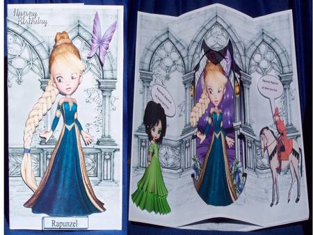 Rapunzel A4 Card Front by Rayleen Bailey