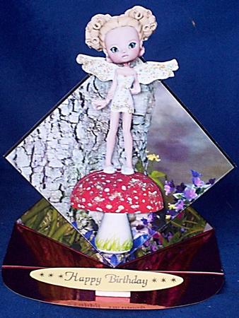 Sweet Fairy on Toadstool Pop Up Spring Card by Rayleen Bailey