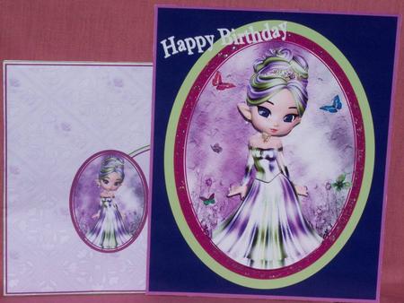 Elfin Elegance A4 Card Front by Rayleen Bailey