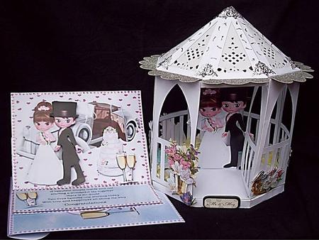 Wedding Couple with Car and Champagne A4 by Rayleen Bailey