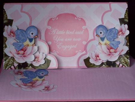 Lovebird Said Engaged Fancy Lattice 3D Card Kit by Rayleen Bailey