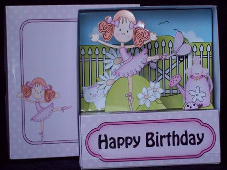 3D Girlz Betzi Ballerina Slider Box Card Kit by Rayleen Bailey