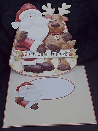 Deer Friends Wobble Christmas Card by Rayleen Bailey