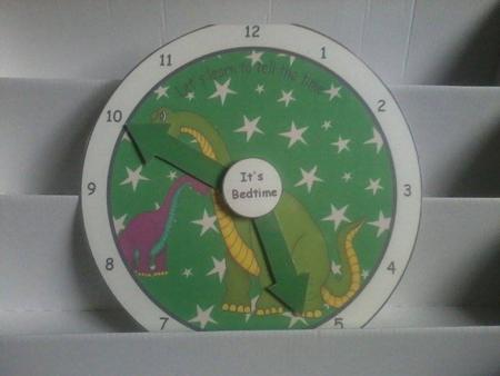 Tell the Time Basic Clock Dino by Rebecca Polding