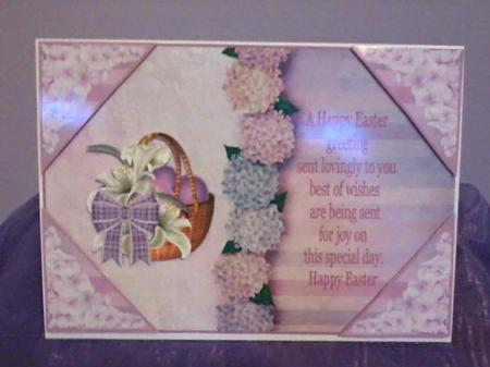 Easter Blessings Decoupage Card Front by Rebecca Polding