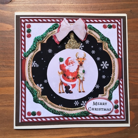 Santa Bauble4 Quick Card by Rebecca Ruff