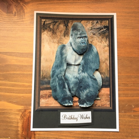 Gorilla 3D Decoupage by Rebecca Ruff