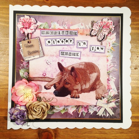 Happy Birthday Bumper dog A4 toppers by Rebecca Ruff