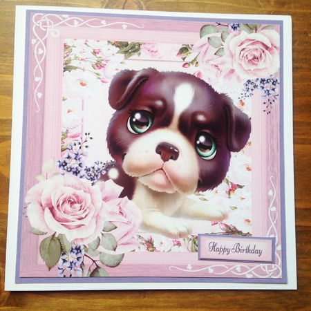 9 8x8 Cute Puppies Bumper Kit by Rebecca Ruff